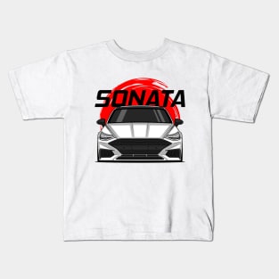 Front White Sonata Sedan 8 Gen Kids T-Shirt